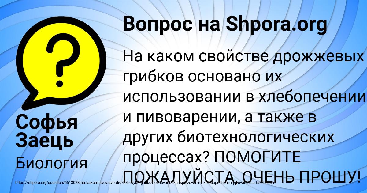 Картинка с текстом вопроса от пользователя Софья Заець