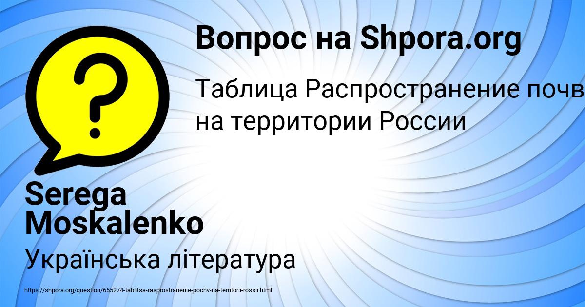 Картинка с текстом вопроса от пользователя Serega Moskalenko