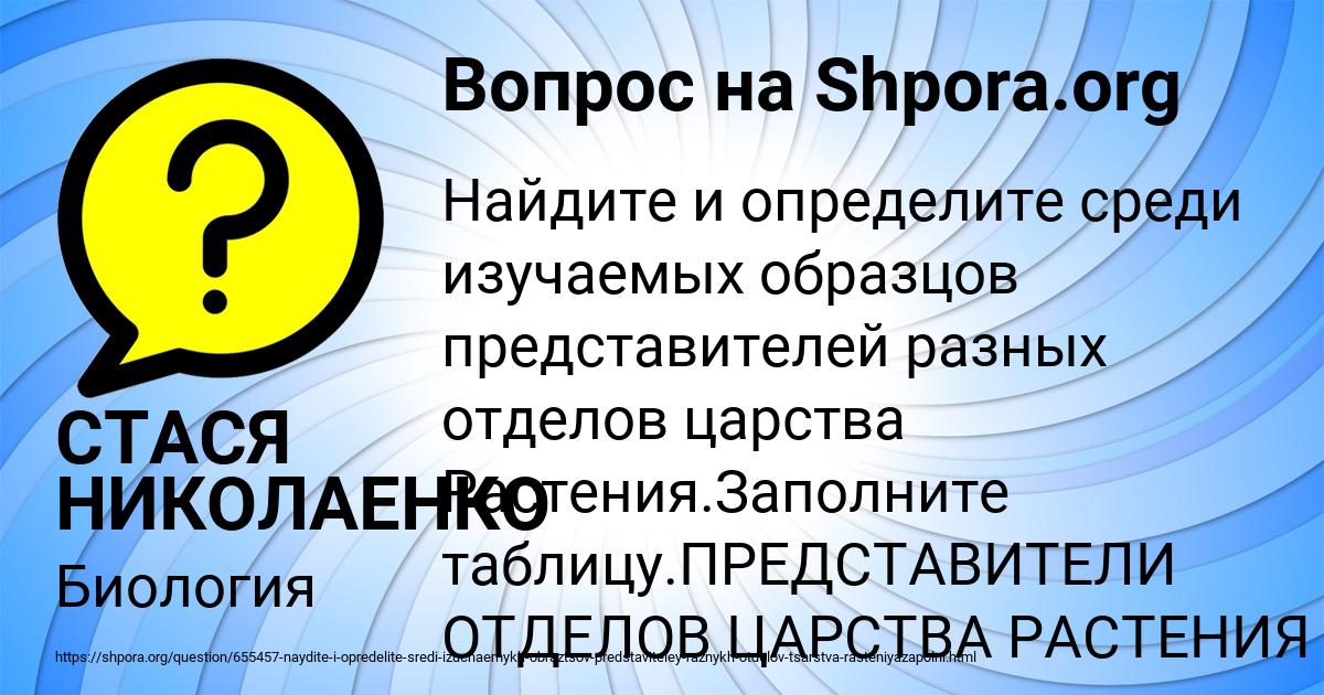 Картинка с текстом вопроса от пользователя СТАСЯ НИКОЛАЕНКО