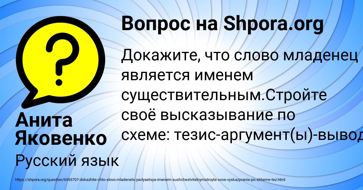 Картинка с текстом вопроса от пользователя Анита Яковенко
