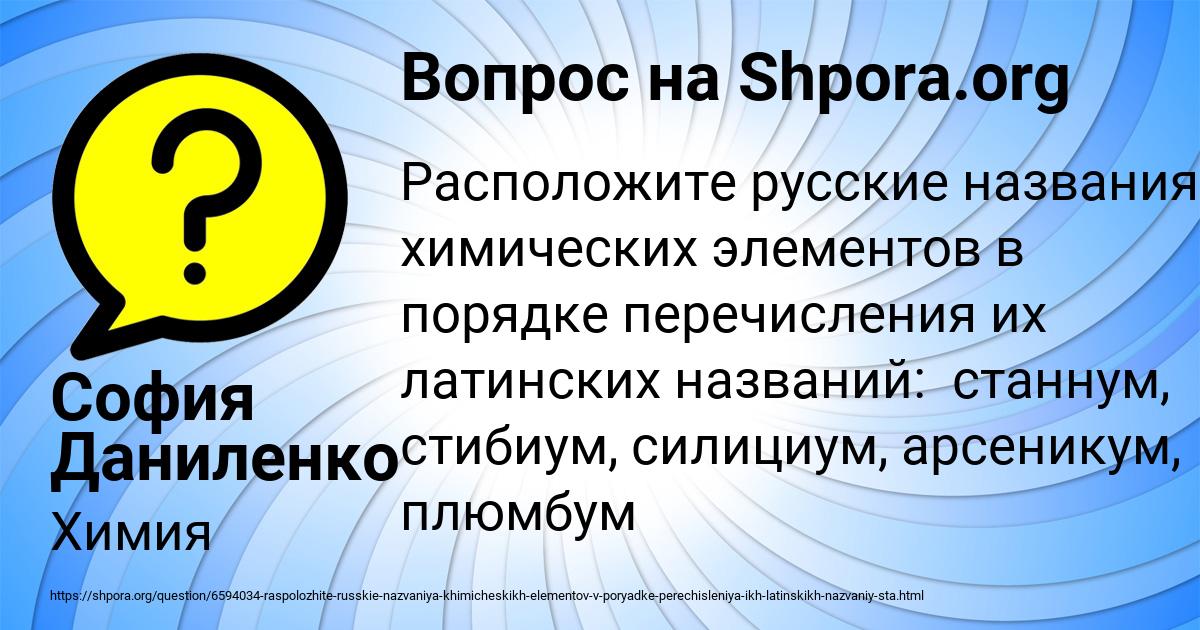 Картинка с текстом вопроса от пользователя София Даниленко
