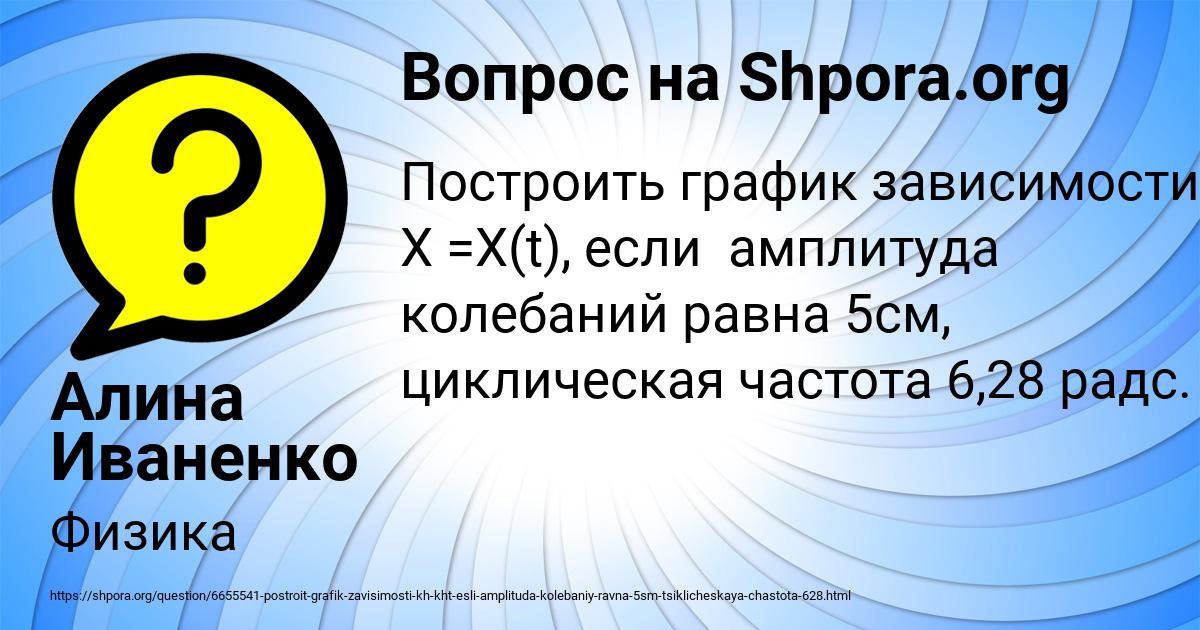 Картинка с текстом вопроса от пользователя Алина Иваненко