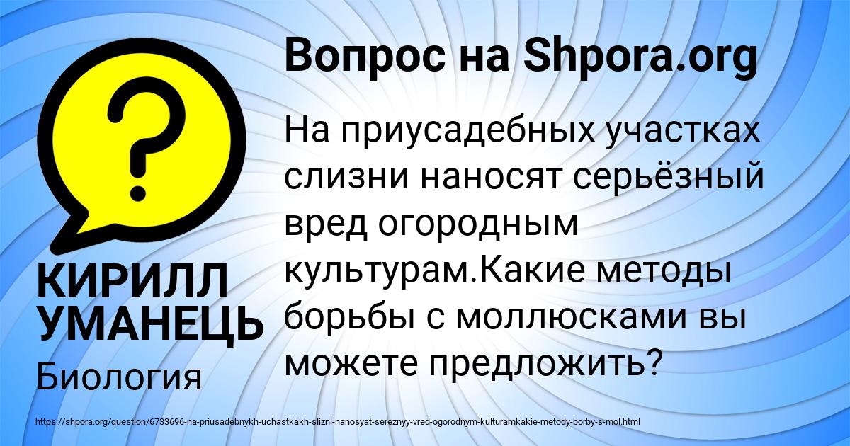 Картинка с текстом вопроса от пользователя КИРИЛЛ УМАНЕЦЬ