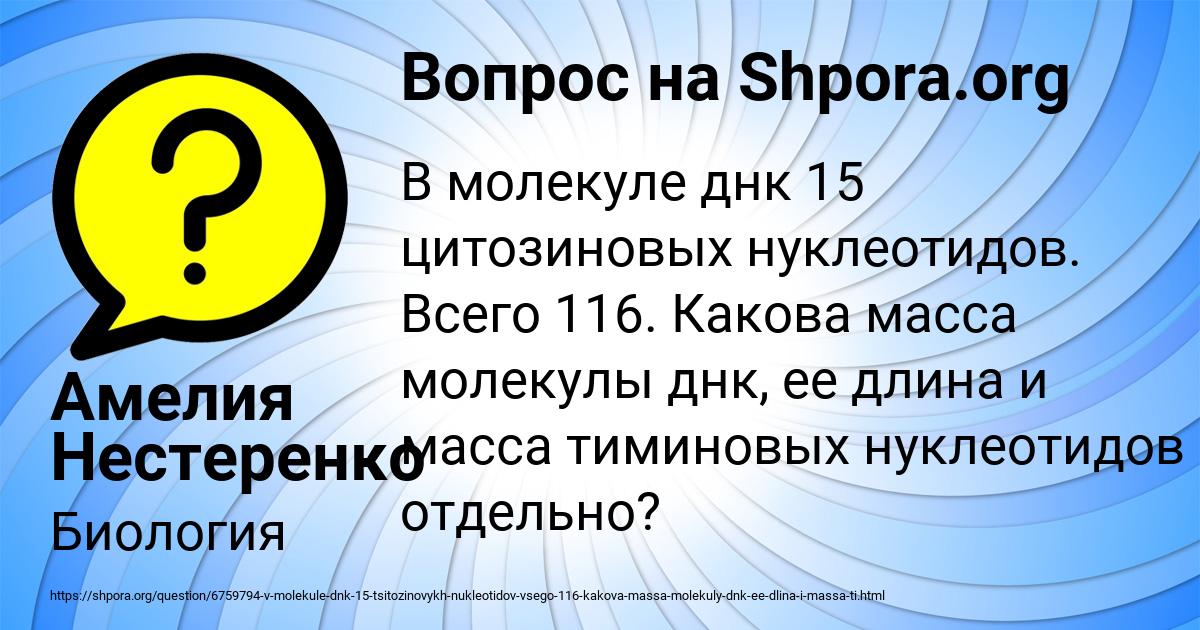 Картинка с текстом вопроса от пользователя Амелия Нестеренко