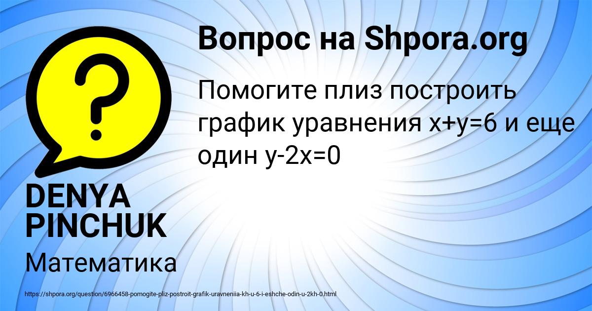 Картинка с текстом вопроса от пользователя DENYA PINCHUK