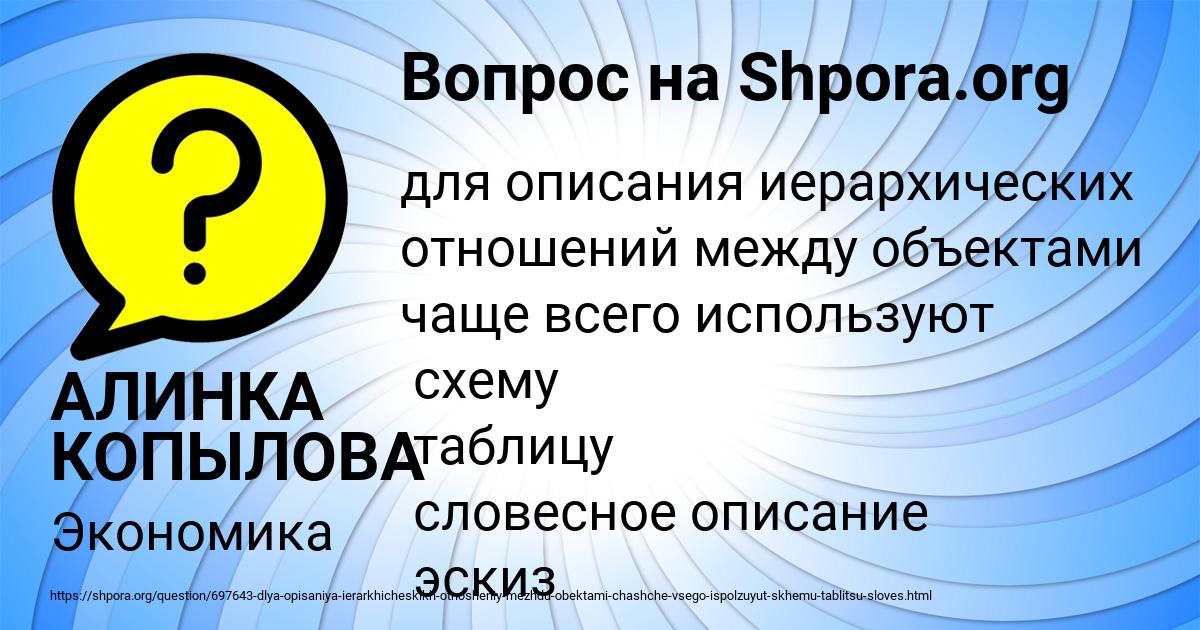 Картинка с текстом вопроса от пользователя АЛИНКА КОПЫЛОВА