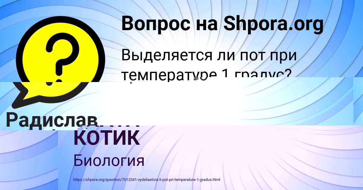 Картинка с текстом вопроса от пользователя ЗЛАТА КОТИК