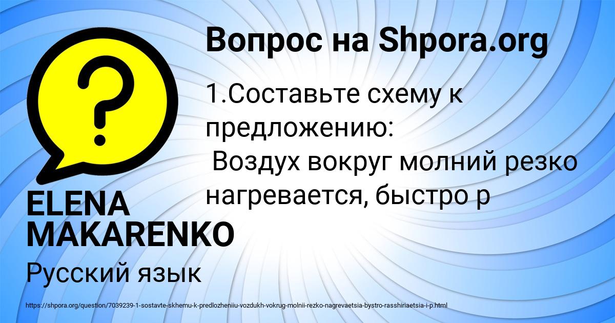 Картинка с текстом вопроса от пользователя ELENA MAKARENKO