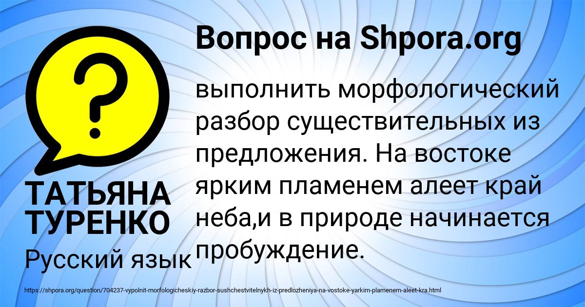 Картинка с текстом вопроса от пользователя ТАТЬЯНА ТУРЕНКО