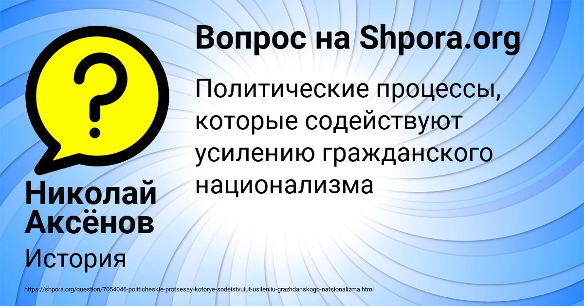 Картинка с текстом вопроса от пользователя Николай Аксёнов