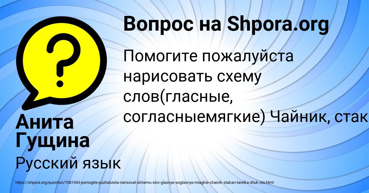 Картинка с текстом вопроса от пользователя Анита Гущина
