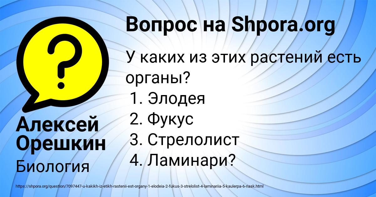 Картинка с текстом вопроса от пользователя Алексей Орешкин