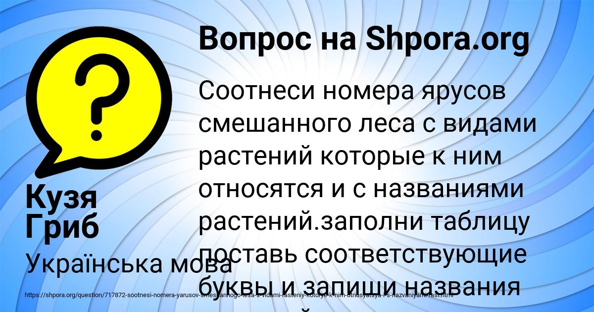 Картинка с текстом вопроса от пользователя Кузя Гриб