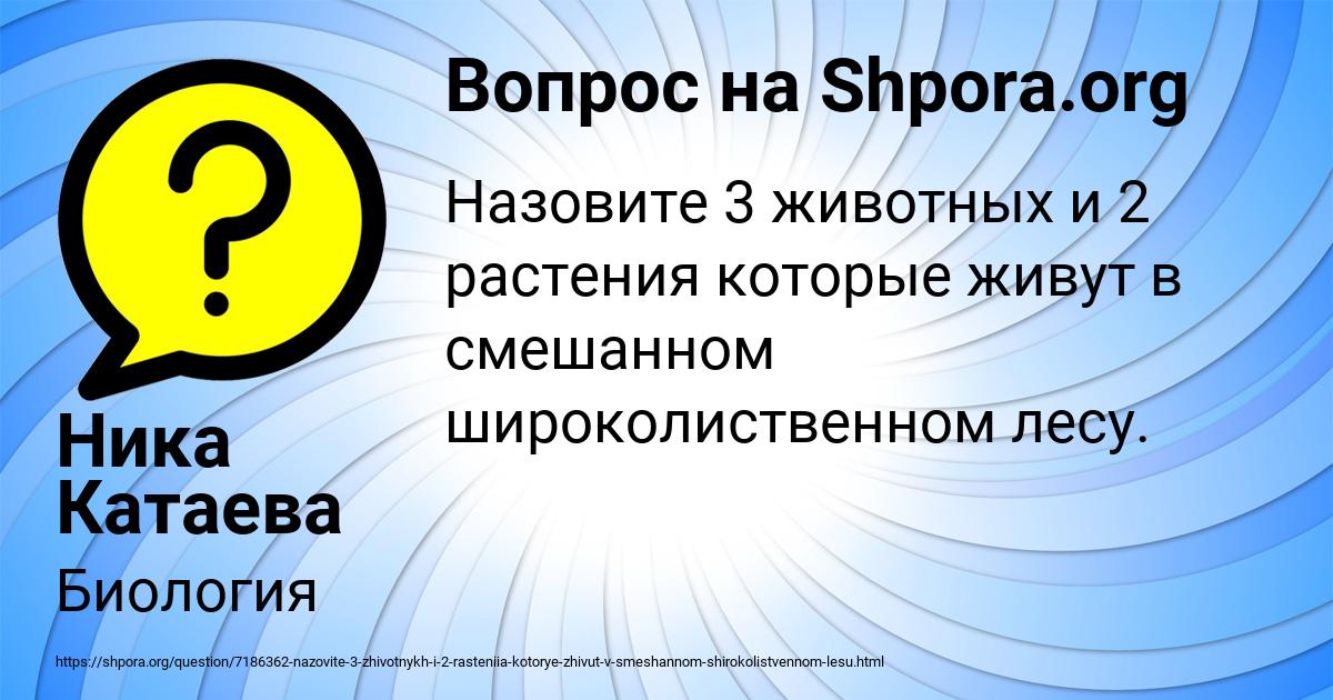Картинка с текстом вопроса от пользователя Ника Катаева