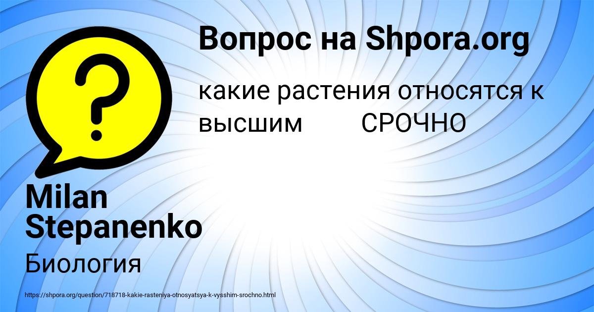 Картинка с текстом вопроса от пользователя Milan Stepanenko