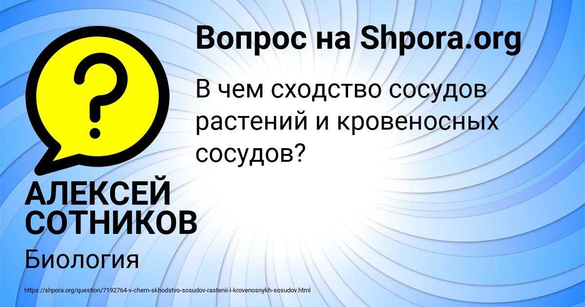 Картинка с текстом вопроса от пользователя АЛЕКСЕЙ СОТНИКОВ