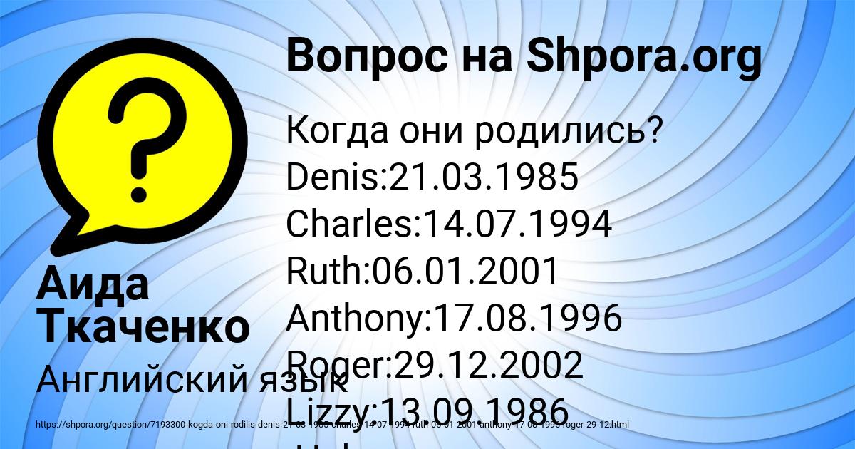 Картинка с текстом вопроса от пользователя Аида Ткаченко