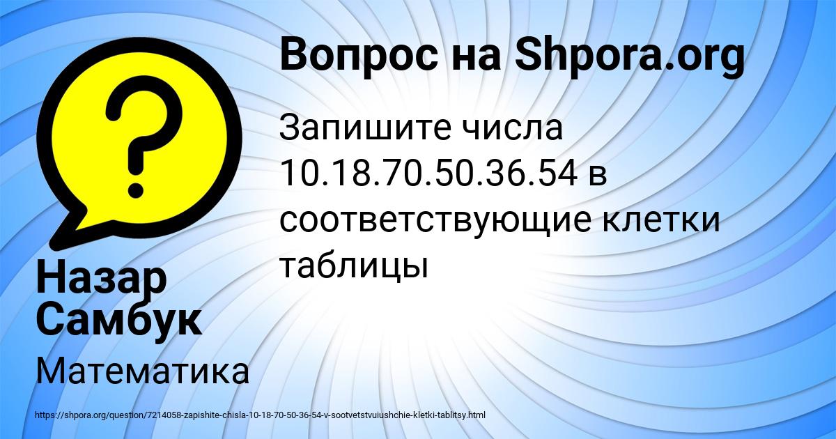 Картинка с текстом вопроса от пользователя Назар Самбук
