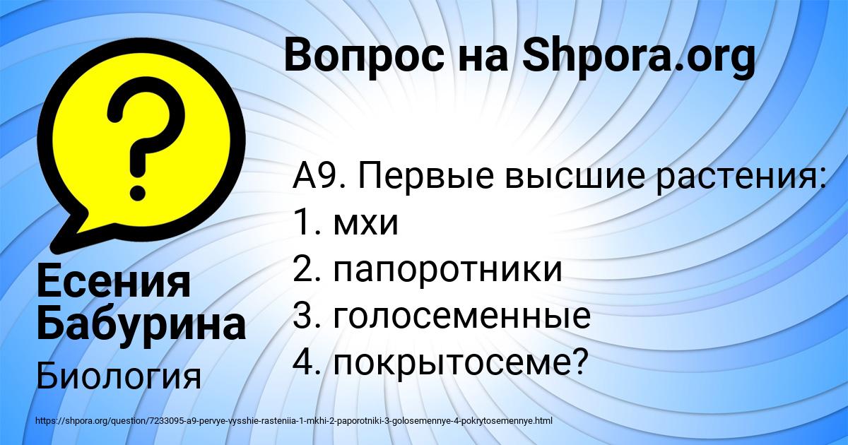 Картинка с текстом вопроса от пользователя Есения Бабурина