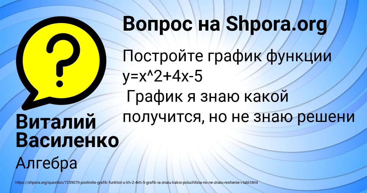 Картинка с текстом вопроса от пользователя Виталий Василенко