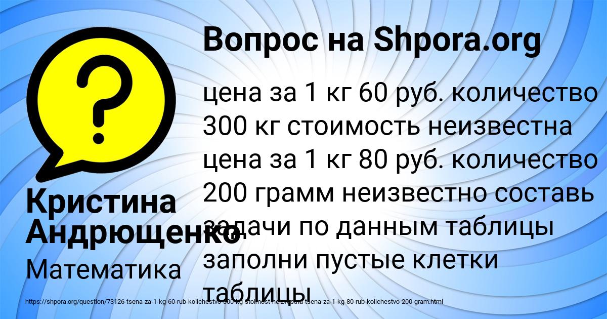 Картинка с текстом вопроса от пользователя Кристина Андрющенко