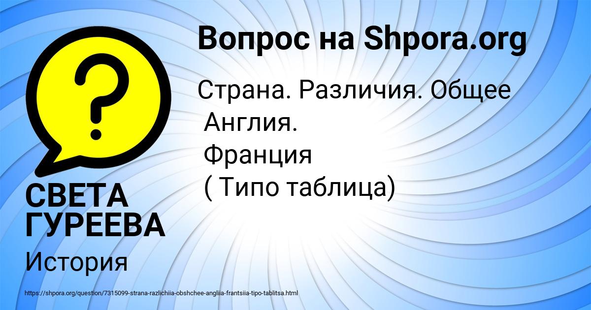 Картинка с текстом вопроса от пользователя СВЕТА ГУРЕЕВА