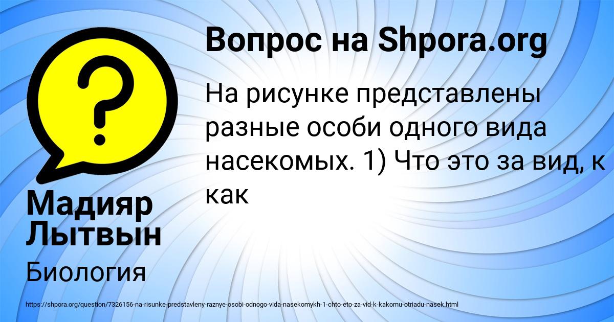 Картинка с текстом вопроса от пользователя Мадияр Лытвын