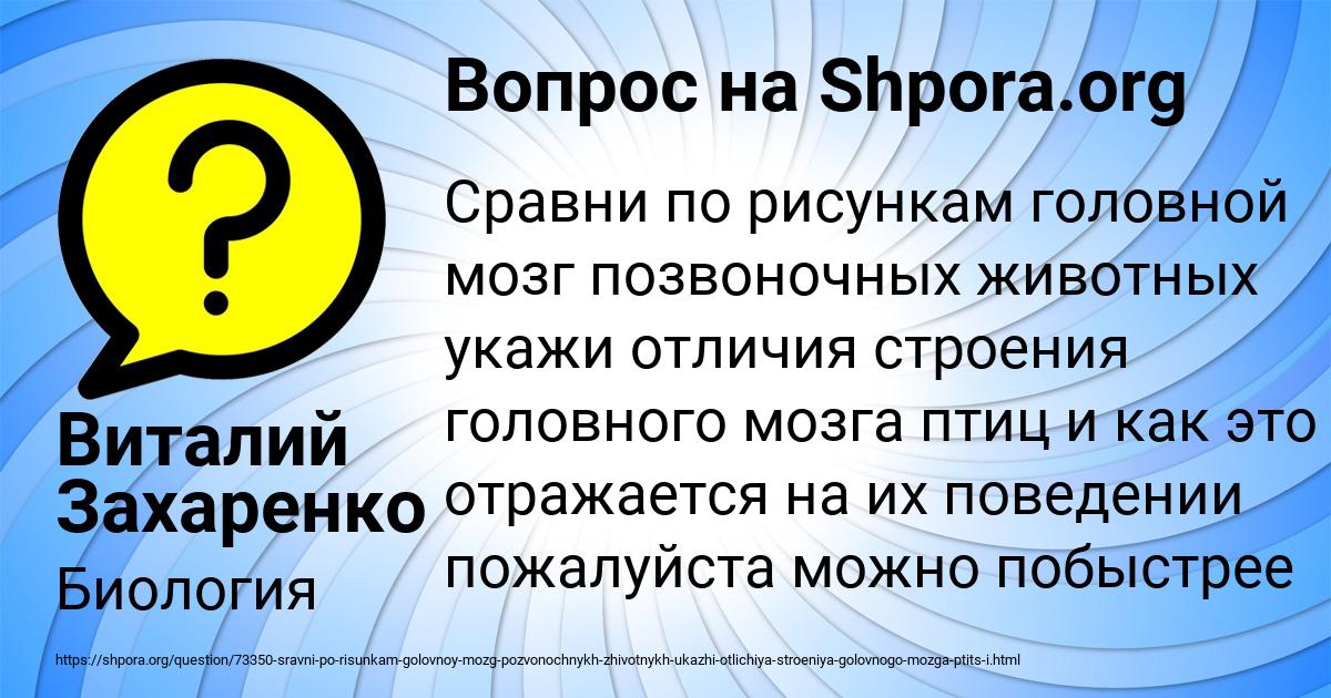 Картинка с текстом вопроса от пользователя Виталий Захаренко