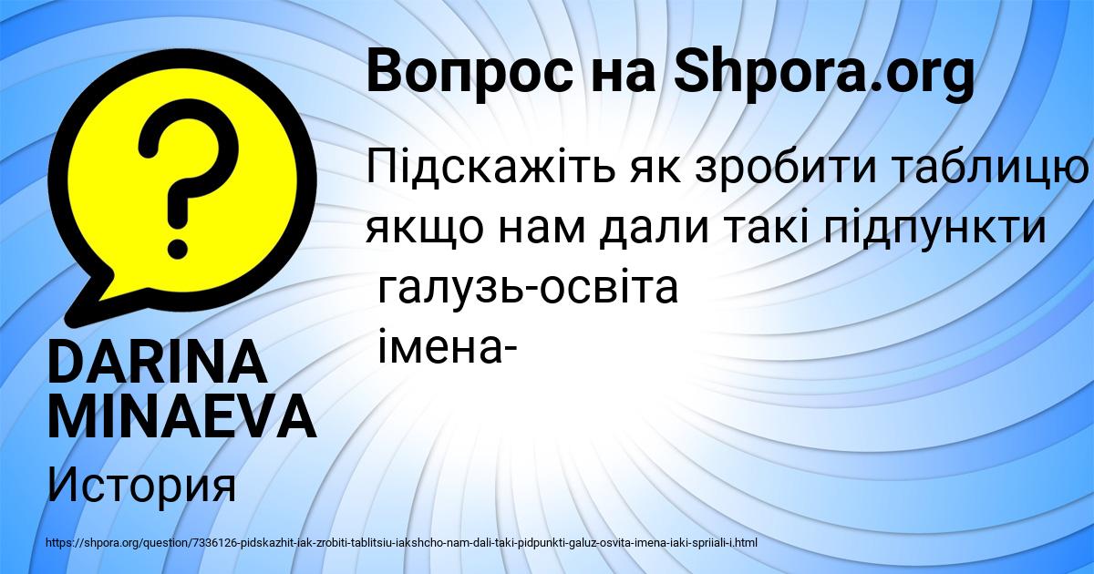 Картинка с текстом вопроса от пользователя DARINA MINAEVA