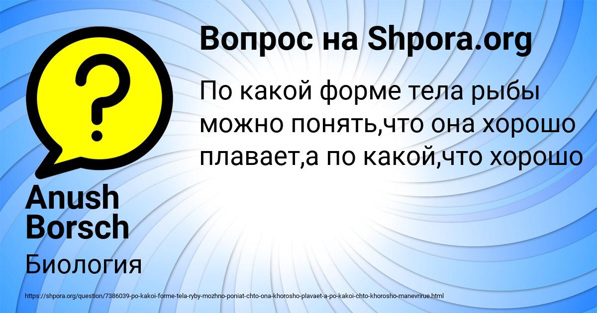 Картинка с текстом вопроса от пользователя Anush Borsch