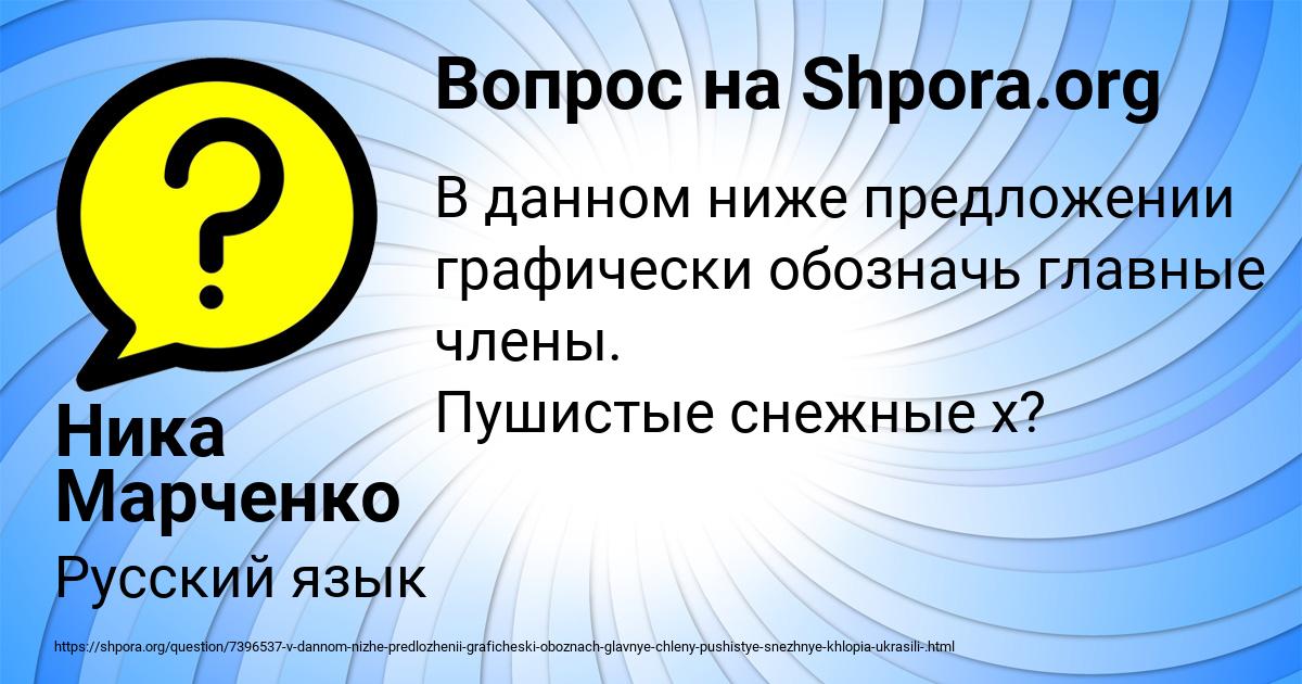 Картинка с текстом вопроса от пользователя Ника Марченко