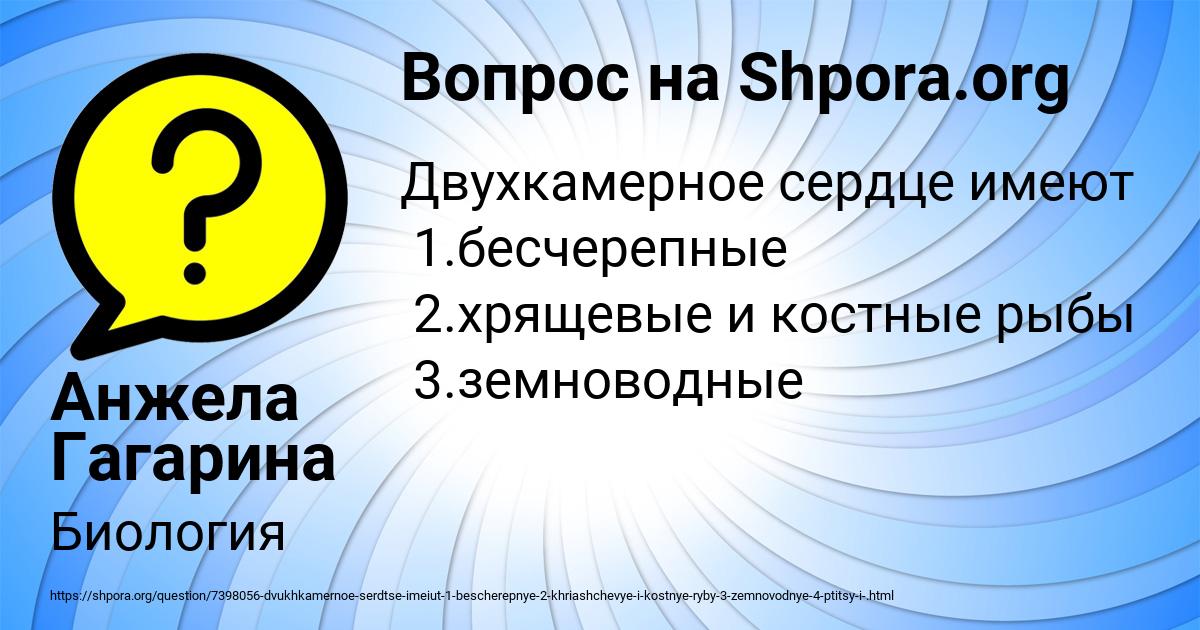 Картинка с текстом вопроса от пользователя Анжела Гагарина