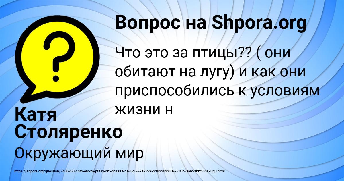 Картинка с текстом вопроса от пользователя Катя Столяренко
