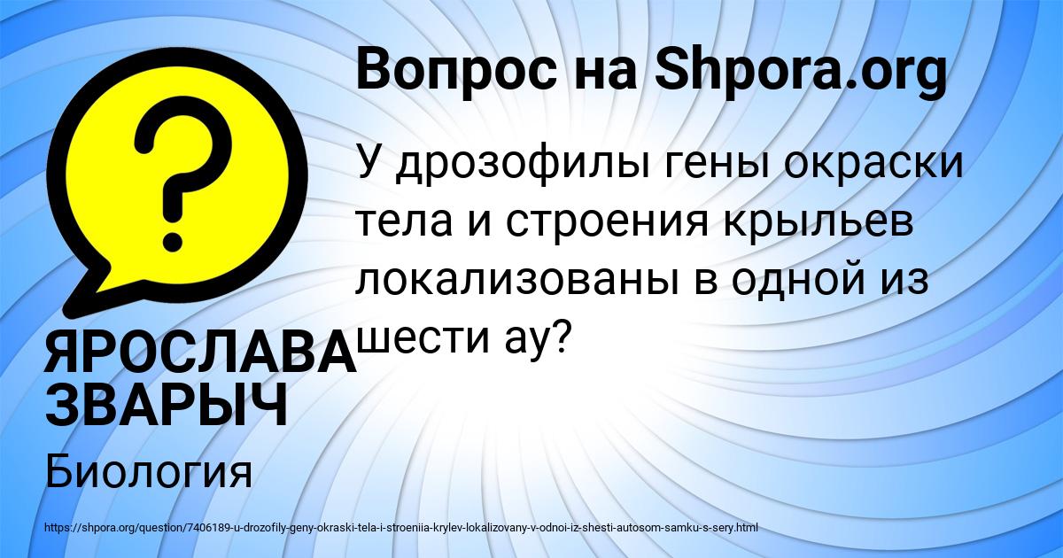 Картинка с текстом вопроса от пользователя ЯРОСЛАВА ЗВАРЫЧ