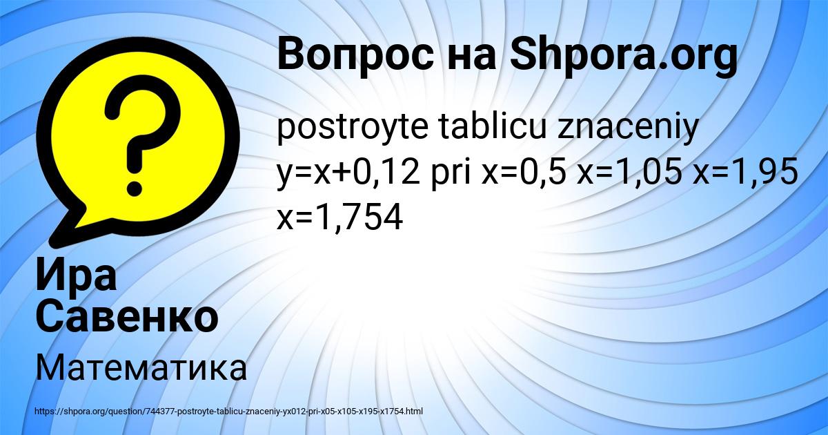 Картинка с текстом вопроса от пользователя Ира Савенко