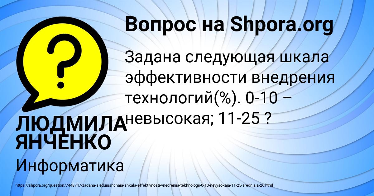 Картинка с текстом вопроса от пользователя ЛЮДМИЛА ЯНЧЕНКО