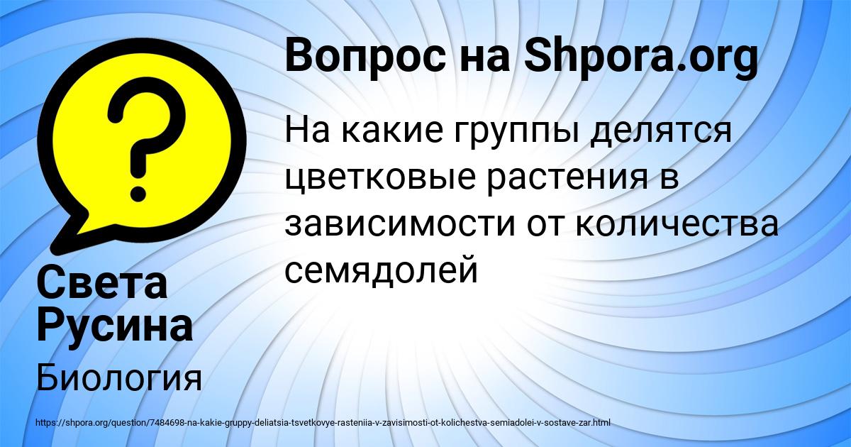 Картинка с текстом вопроса от пользователя Света Русина