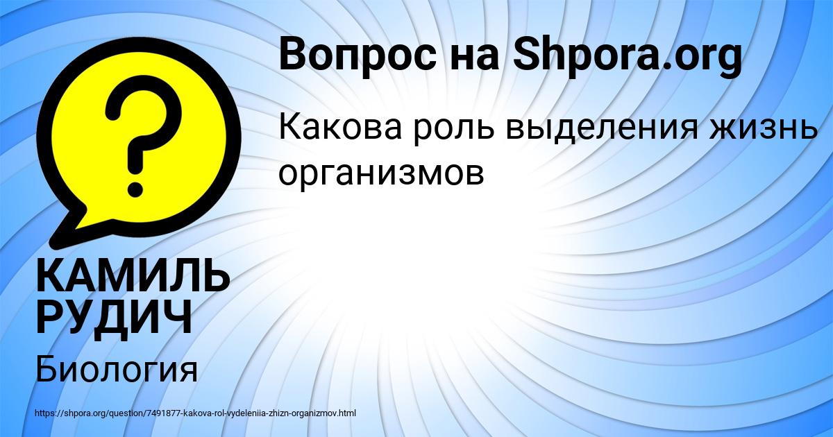 Картинка с текстом вопроса от пользователя КАМИЛЬ РУДИЧ
