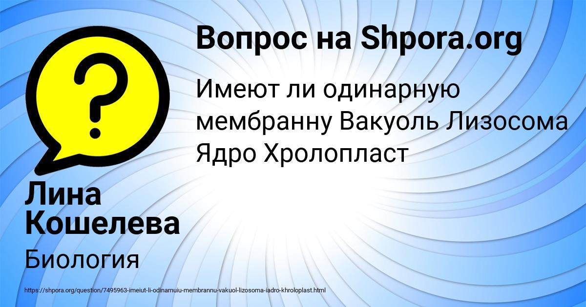 Картинка с текстом вопроса от пользователя Лина Кошелева