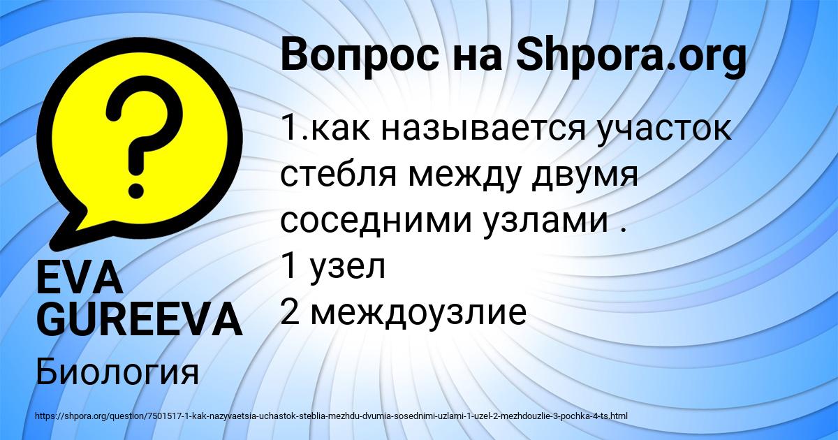 Картинка с текстом вопроса от пользователя EVA GUREEVA