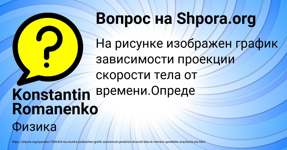 Картинка с текстом вопроса от пользователя Konstantin Romanenko