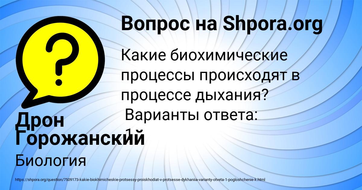 Картинка с текстом вопроса от пользователя Дрон Горожанский