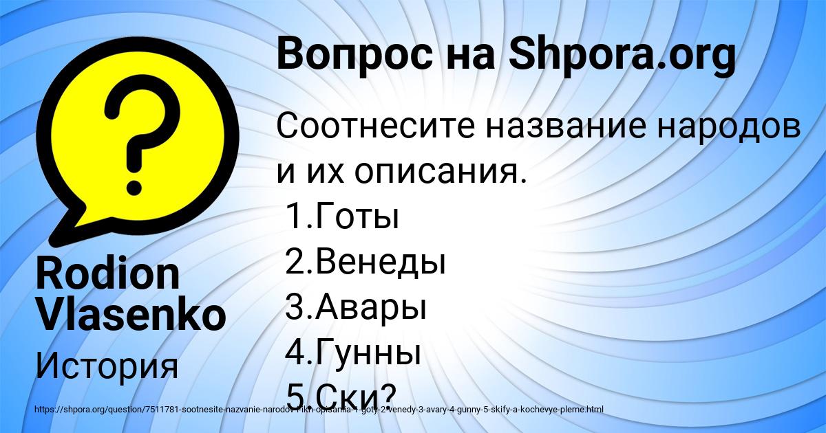 Картинка с текстом вопроса от пользователя Rodion Vlasenko
