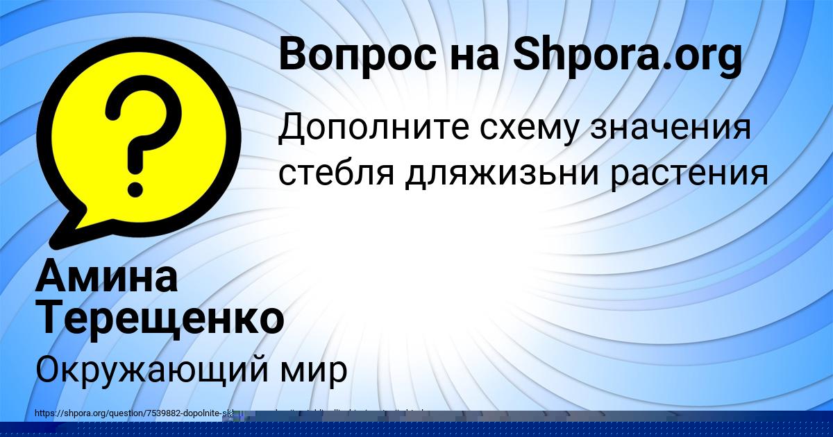 Картинка с текстом вопроса от пользователя Амина Терещенко