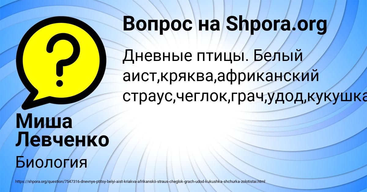 Картинка с текстом вопроса от пользователя Миша Левченко