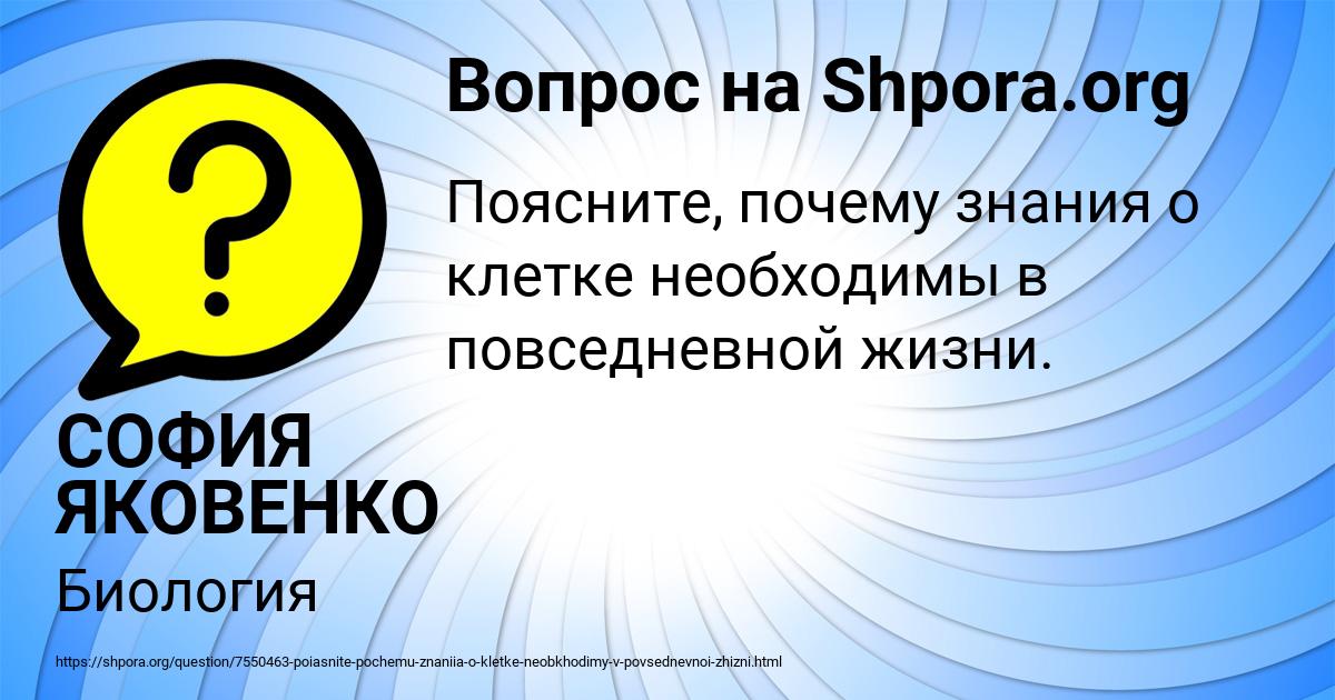 Картинка с текстом вопроса от пользователя СОФИЯ ЯКОВЕНКО