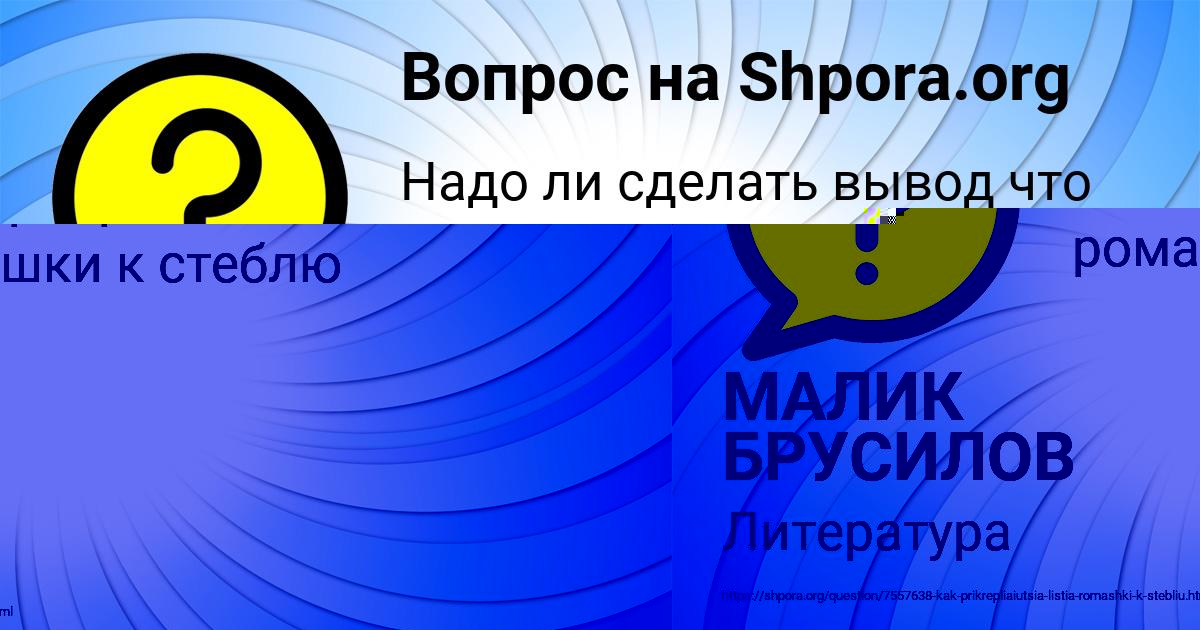Картинка с текстом вопроса от пользователя МАЛИК БРУСИЛОВ