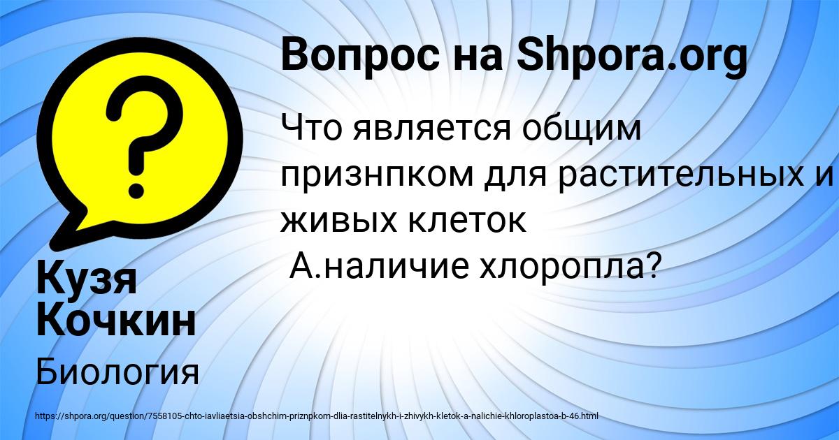 Картинка с текстом вопроса от пользователя Кузя Кочкин