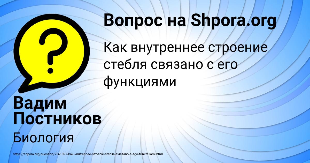 Картинка с текстом вопроса от пользователя Вадим Постников