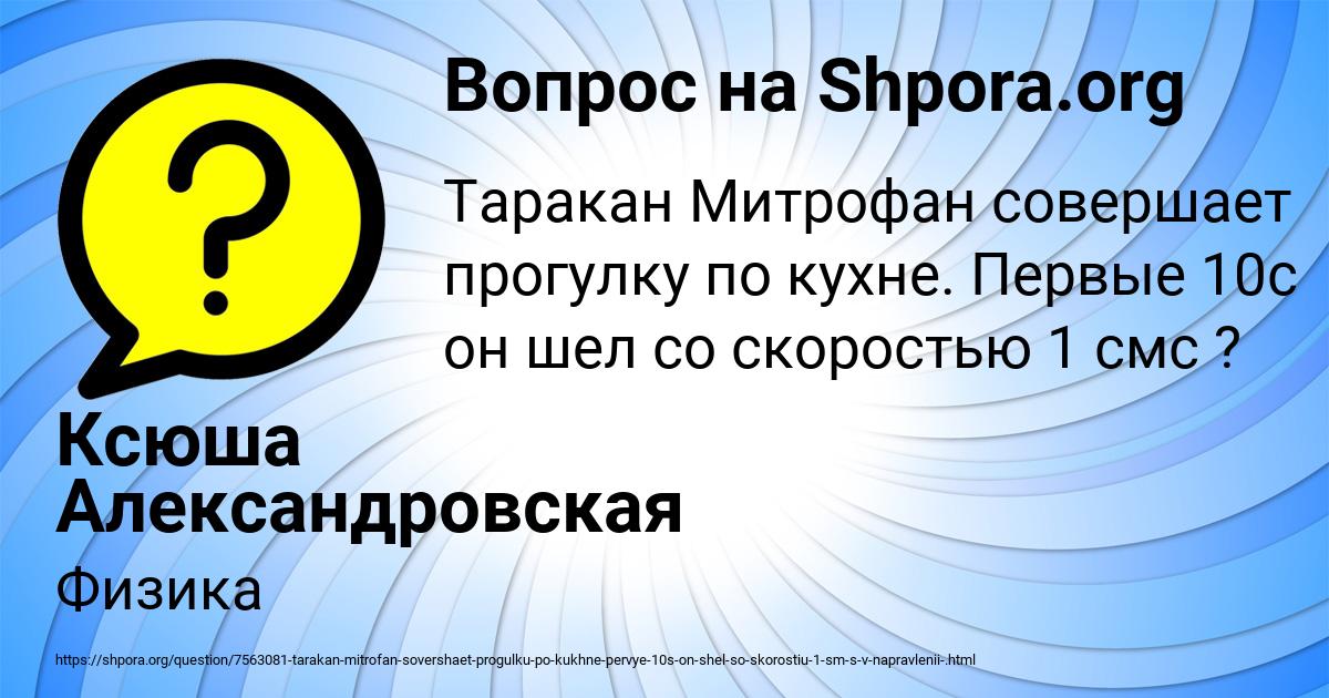 Картинка с текстом вопроса от пользователя Ксюша Александровская